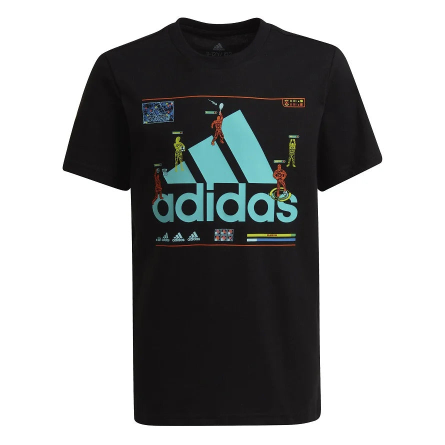 adidas t-shirt graphic black kids
