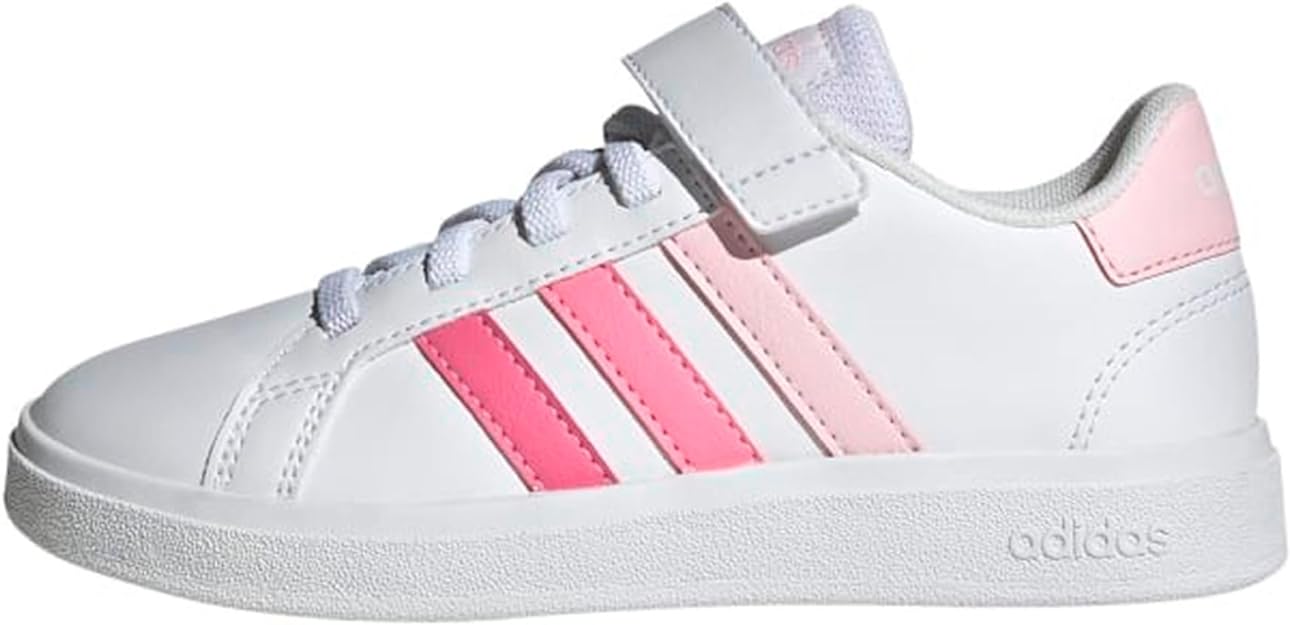 adidas grand court 2.0 white pink kids