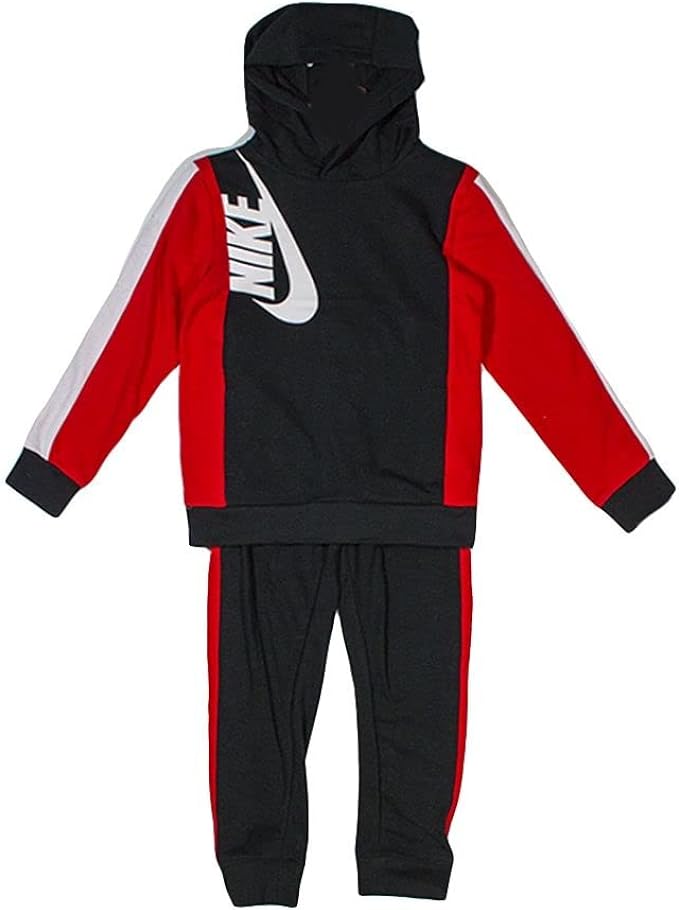 nike tuta completa rossa e nera full zip kids