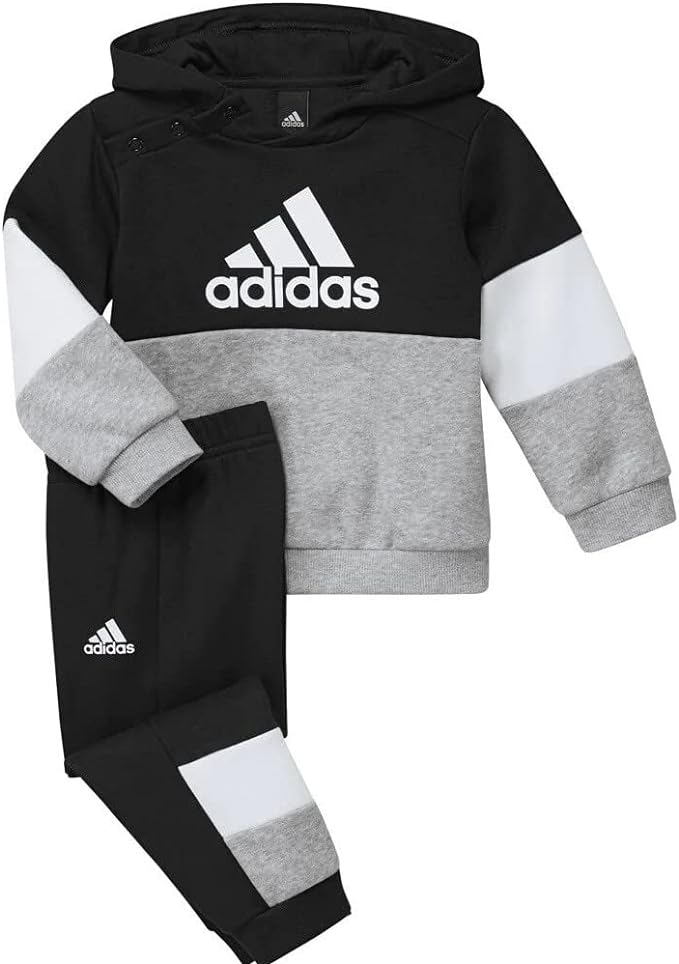 adidas tracksuit colourblock fleece black kids