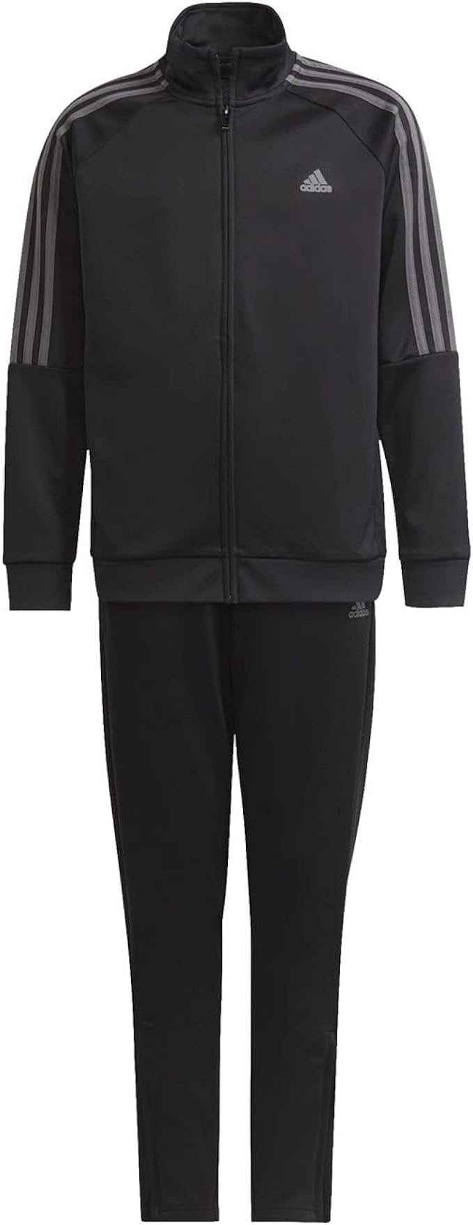 adidas tracksuit junior boys black grey