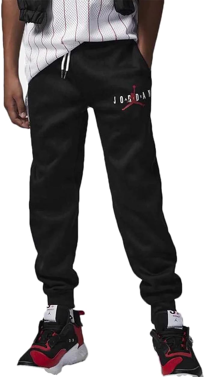 jordan pantaloner in felpa sostenibile nero kids