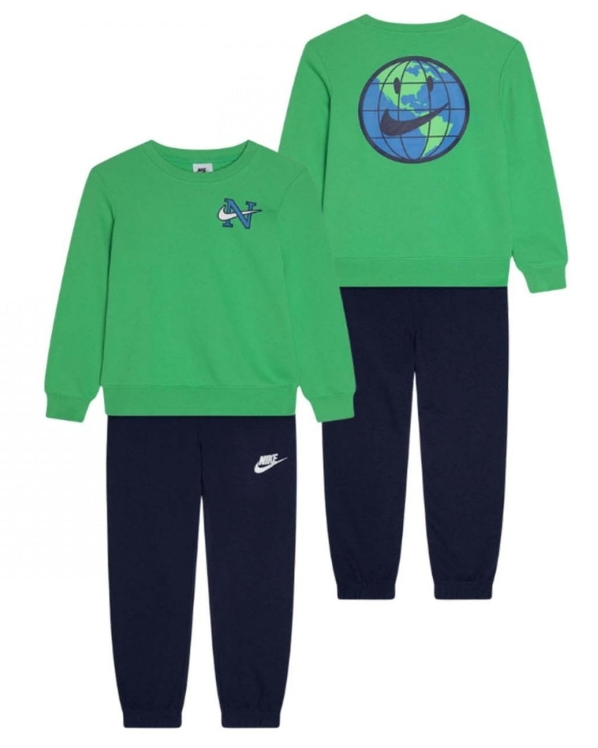 nike tuta world verde blu kids