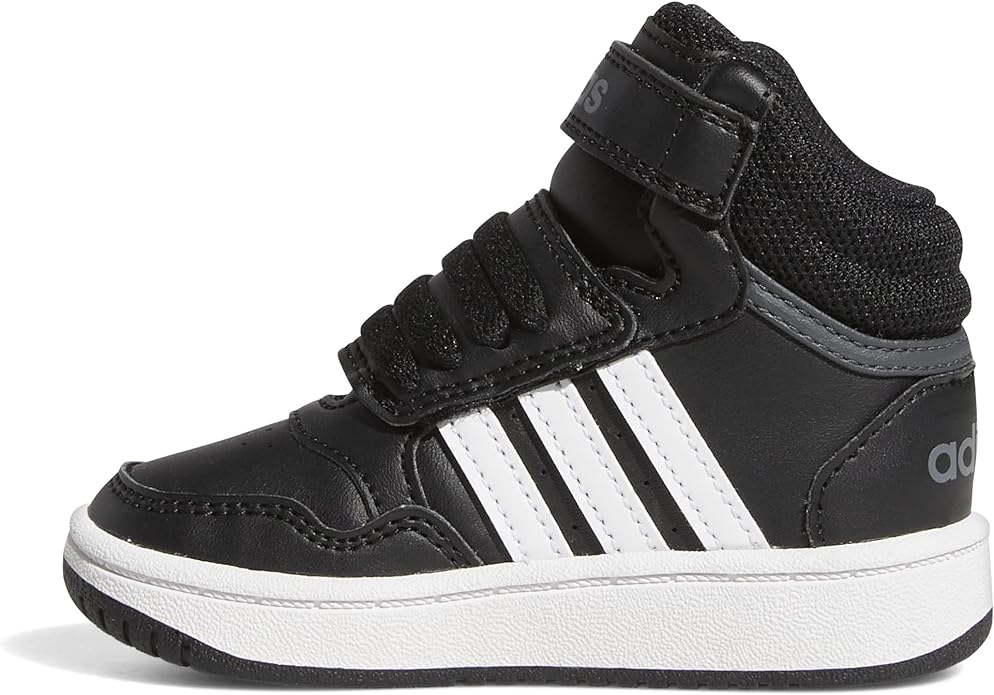 adidas hoops mid k black kids