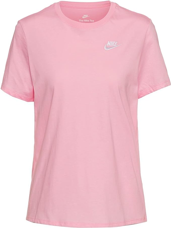 nike t-shirt sportswear club essential rosa