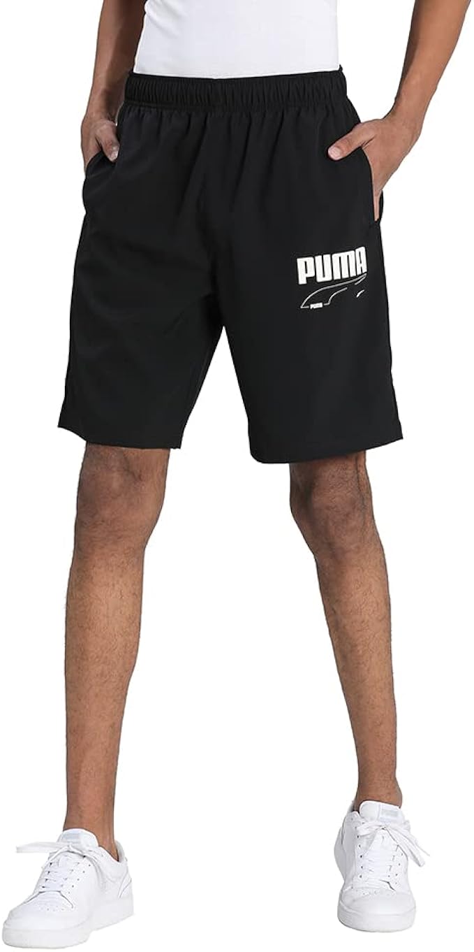 puma rebel woven shorts pantaloncini blu uomo