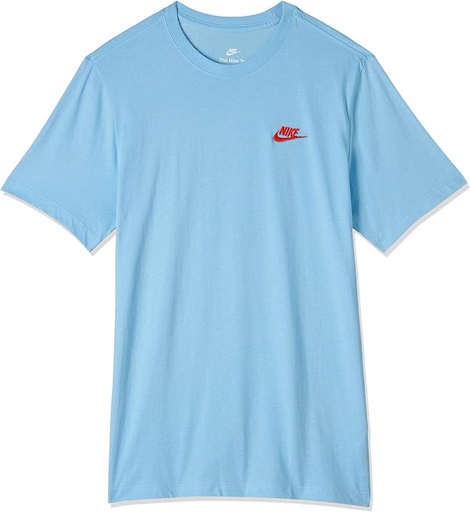 nike sportswear club t-shirt azzurra uomo