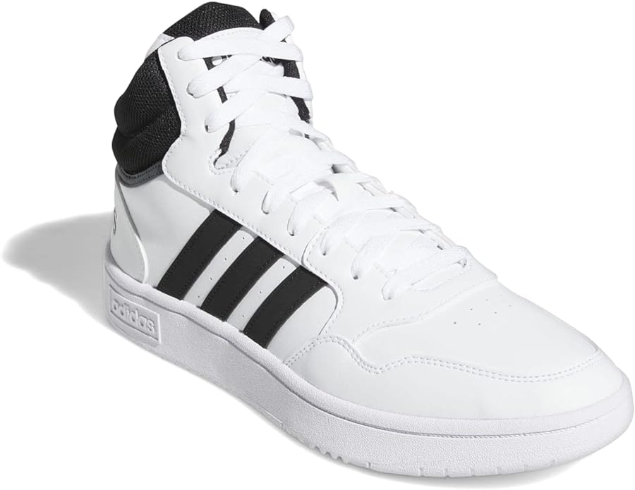 adidas hoops 3.0 mid classiv vintage sneakers bianco