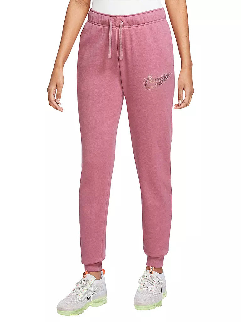 nike cuffs logo glitter leg w rosa donna