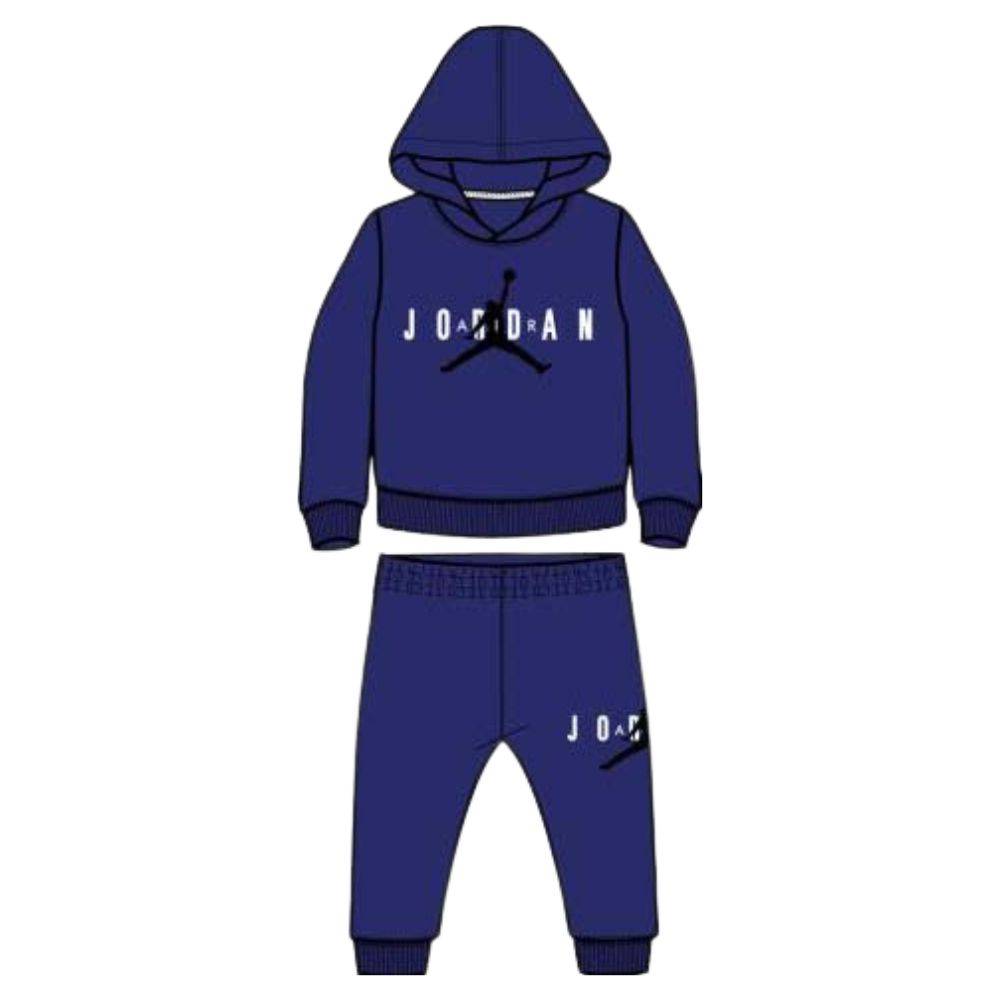 jordan tuta jdn sustainable pullover hoodie set blu kids
