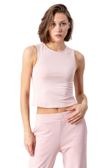 everlast canotta in jersey rosa donna