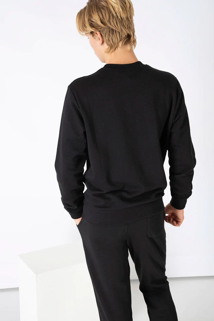 everlast felpa girocollo nero uomo