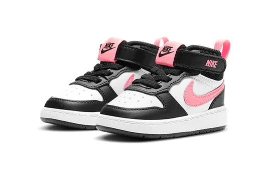 nike court borough mid tdv black pink kids