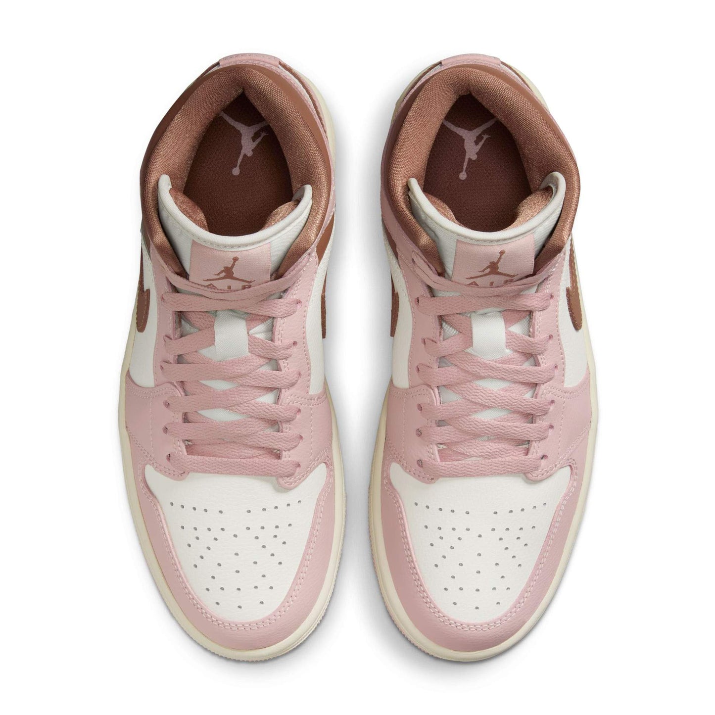 jordan 1 mid pink oxford brown