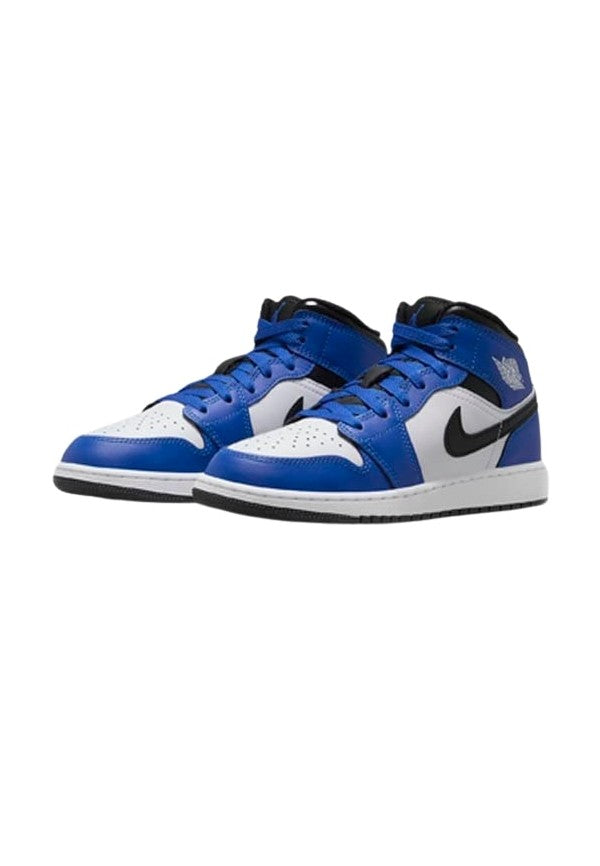 jordan 1 mid game royal white black (gs)