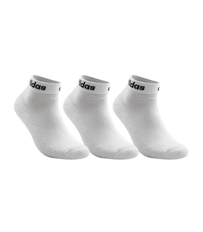 adidas linear cushioned socks 3 pairs unisex - bianchi