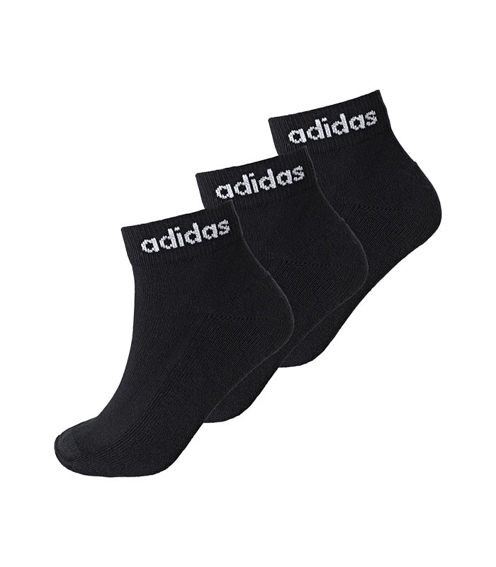 adidas linear cushioned socks 3 pairs unisex - neri