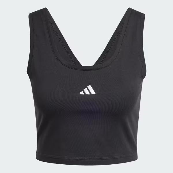adidas essentials small logo cotton lifestyle tank top