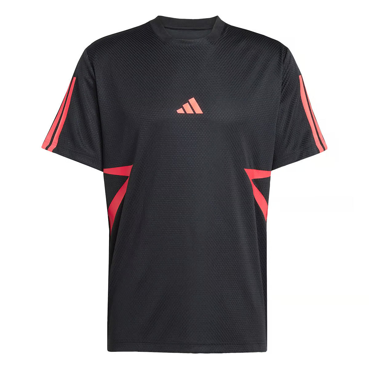 t-shirt adidas house of tiro colorblock nero rosso