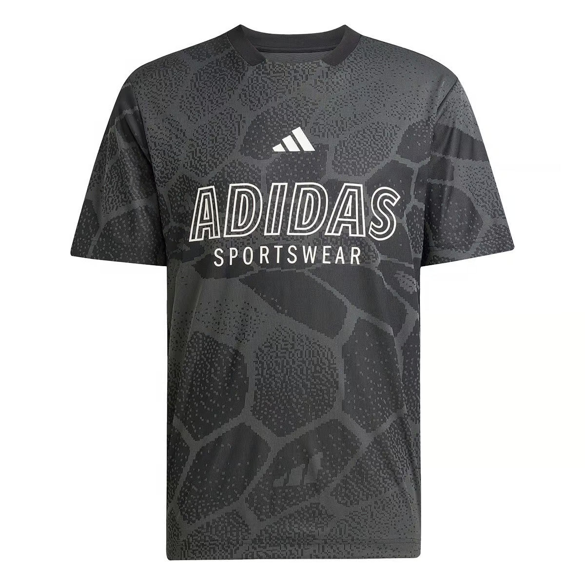 t-shirt adidas house of tiro jacquard grigio scuro bianco