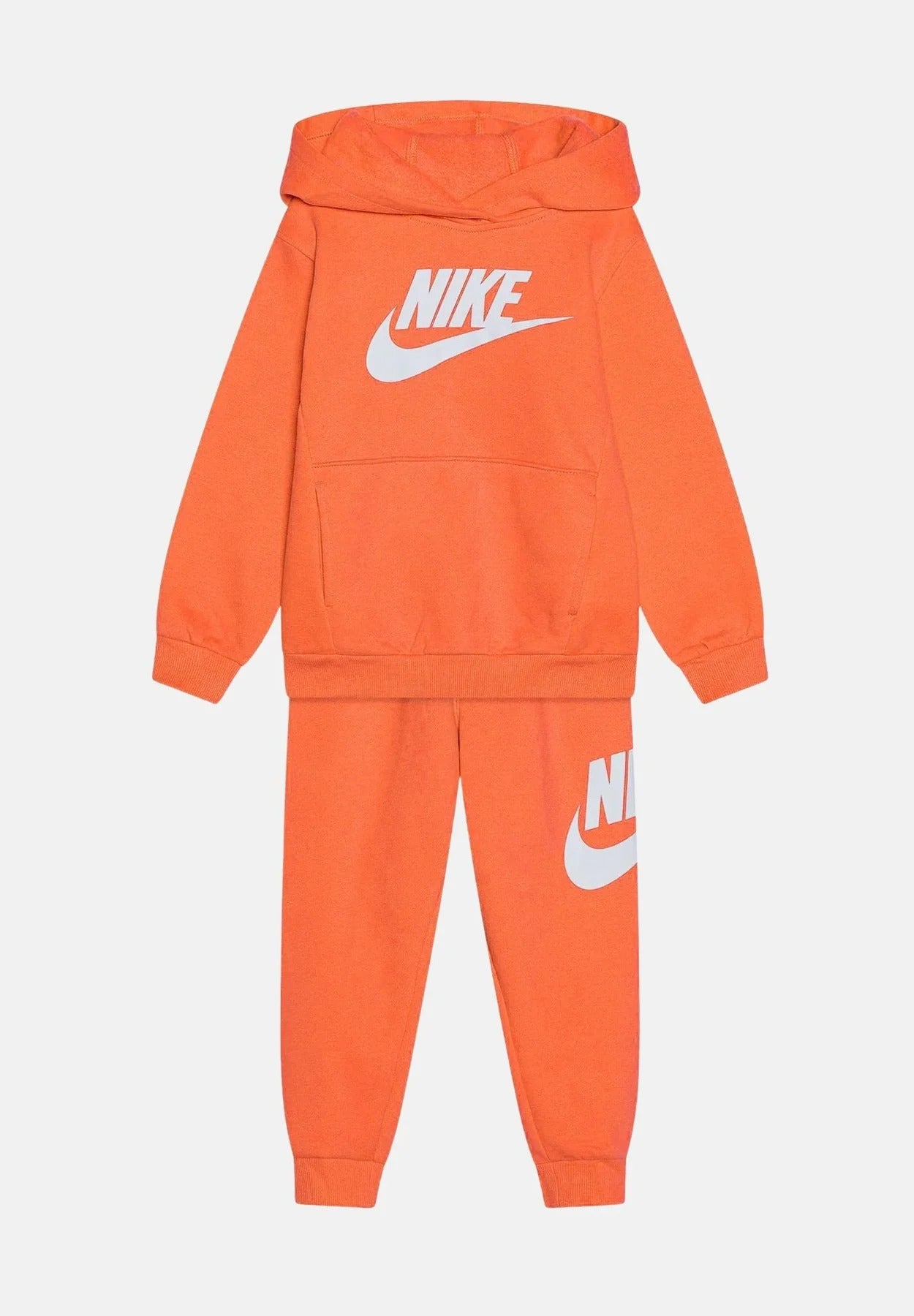 tuta nike arancione scitta bianco