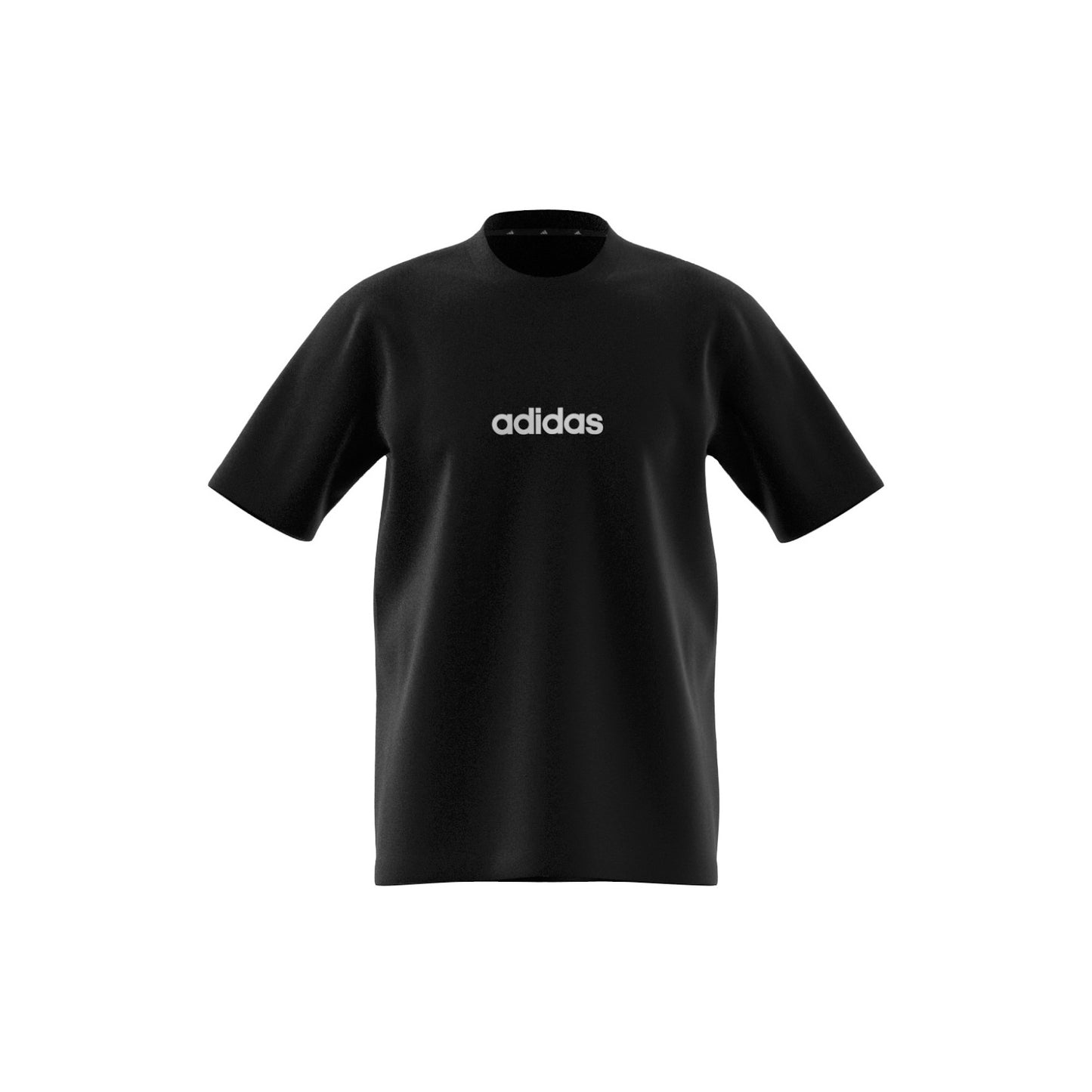 adidas t-shirt essentials linear single jersey-nero