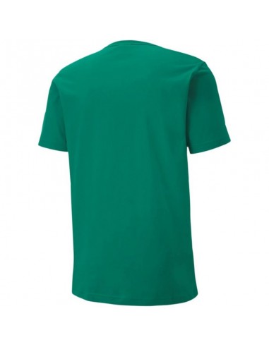 t-shirt puma verde logo bianco