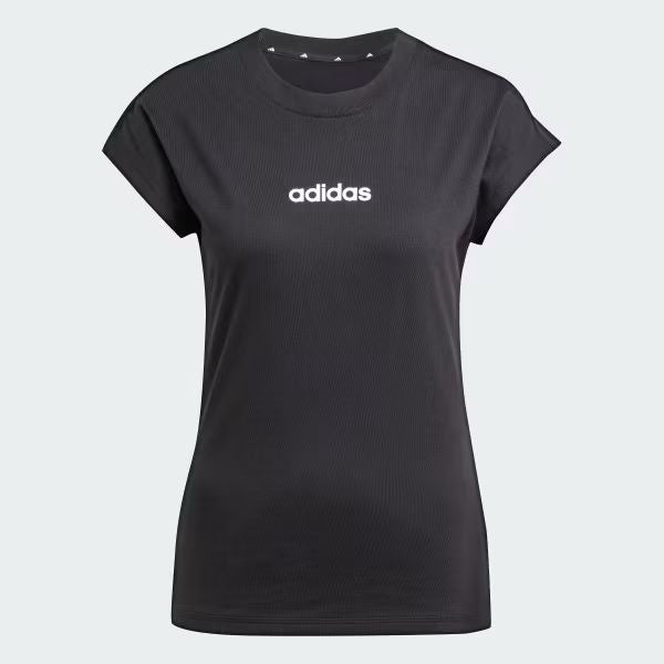 adidas essentials linear cotton tee - black