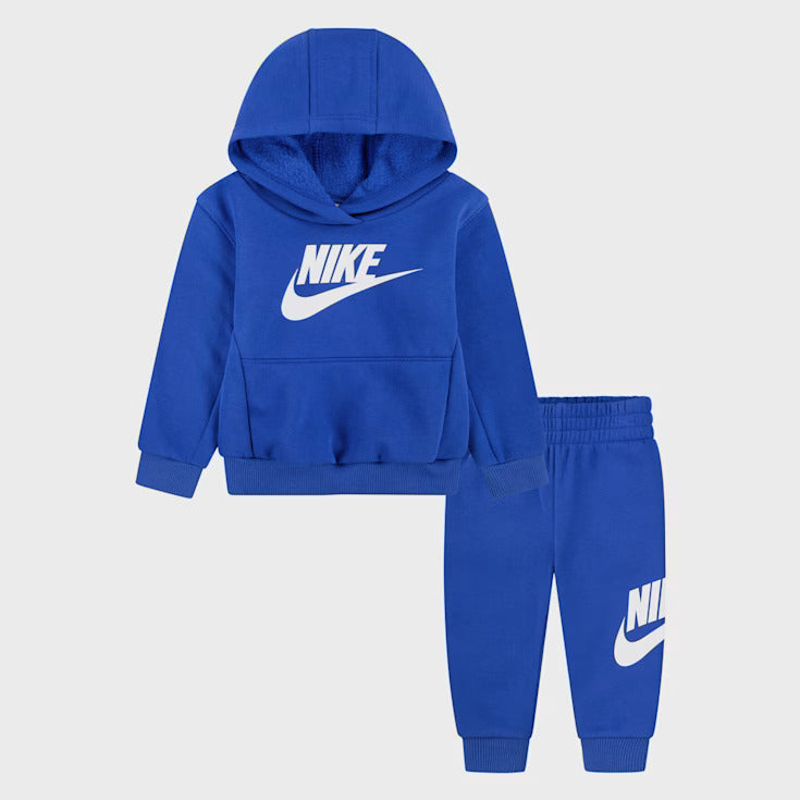 nike club fleece set blu -bianco