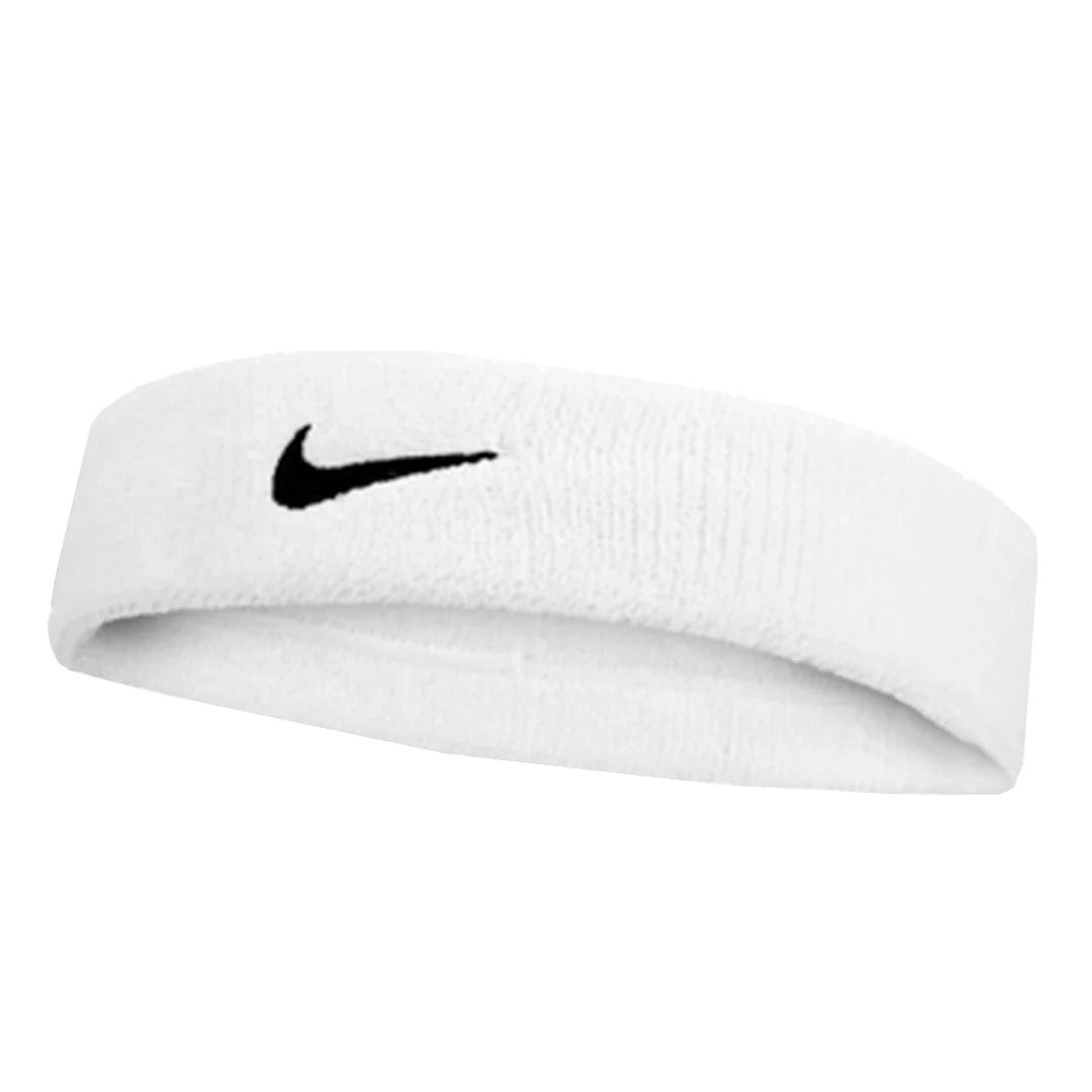 nike swoosh headband bianco-nero