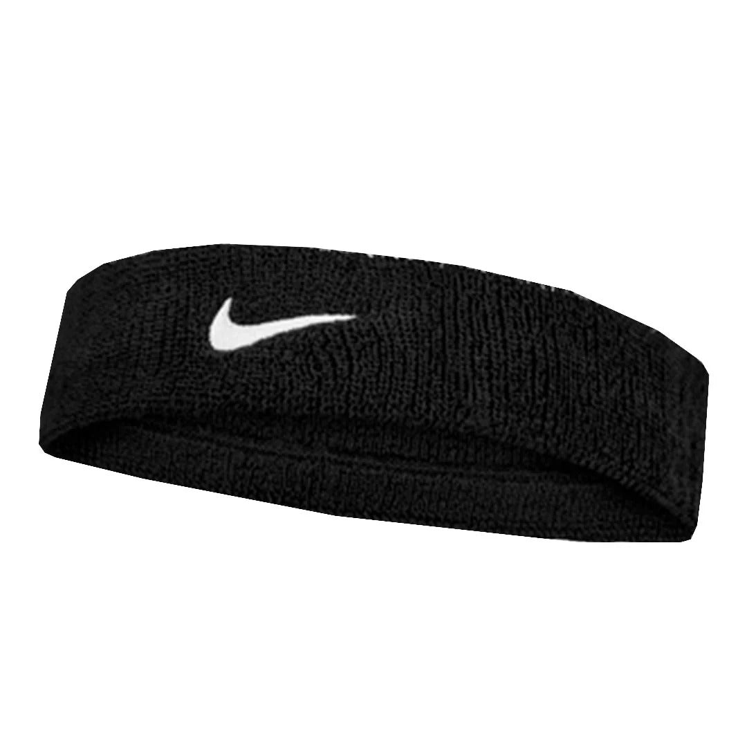 nike swoosh headband-nero bianco