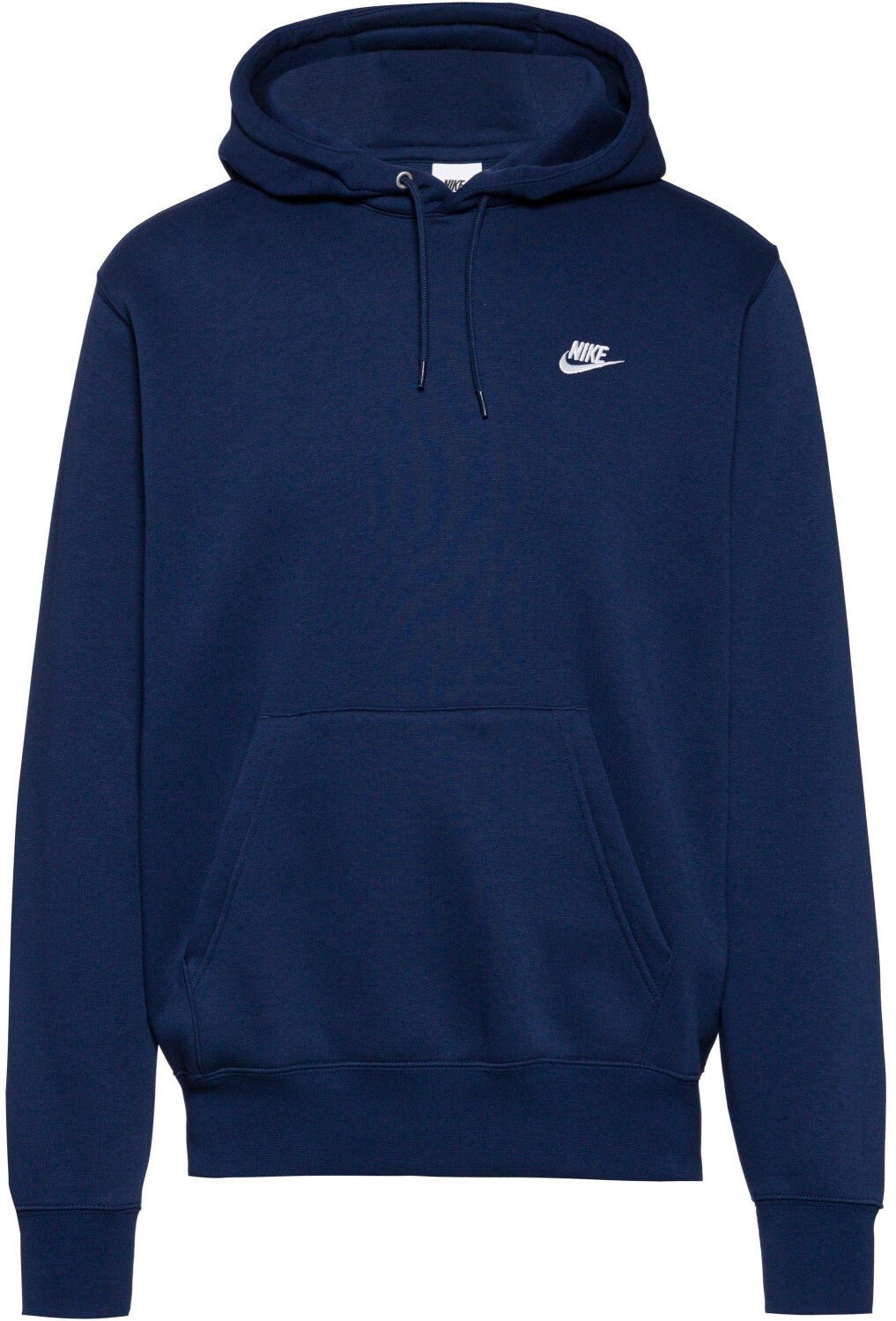 felpa con cappuccio fleece nike club blu scuro
