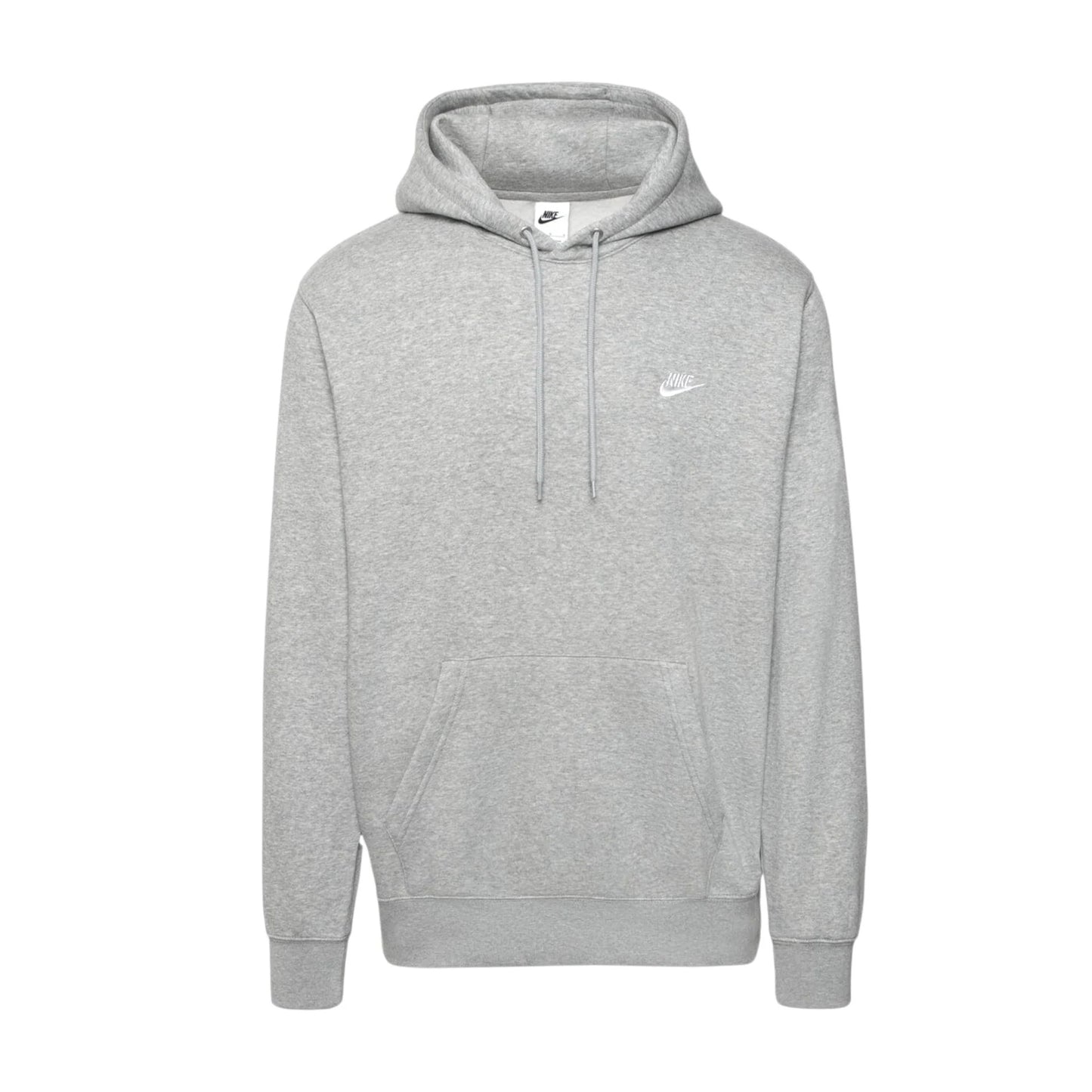 felpa con cappuccio fleece nike club grigio