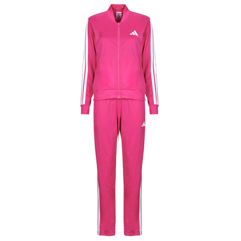 adidas-tuta essential 3-stripes -fucsia-bianco