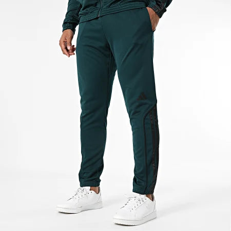 tuta 3 stripes stadium verde bottiglia - adidas