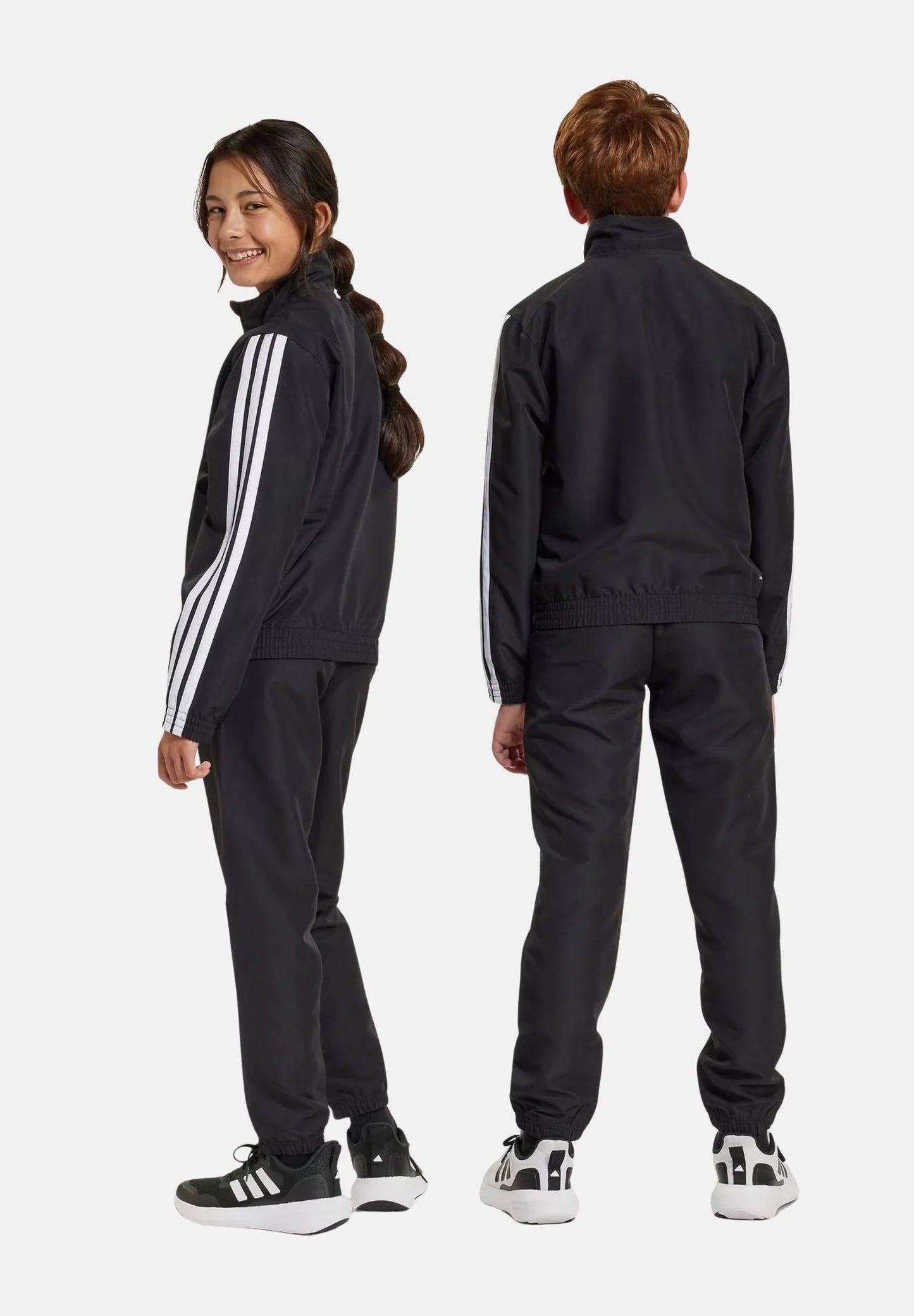 tuta adidas bambino/a nero strips bianco