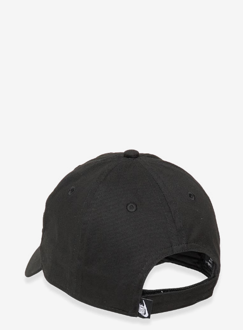 cappellino nike nero logo plastificato