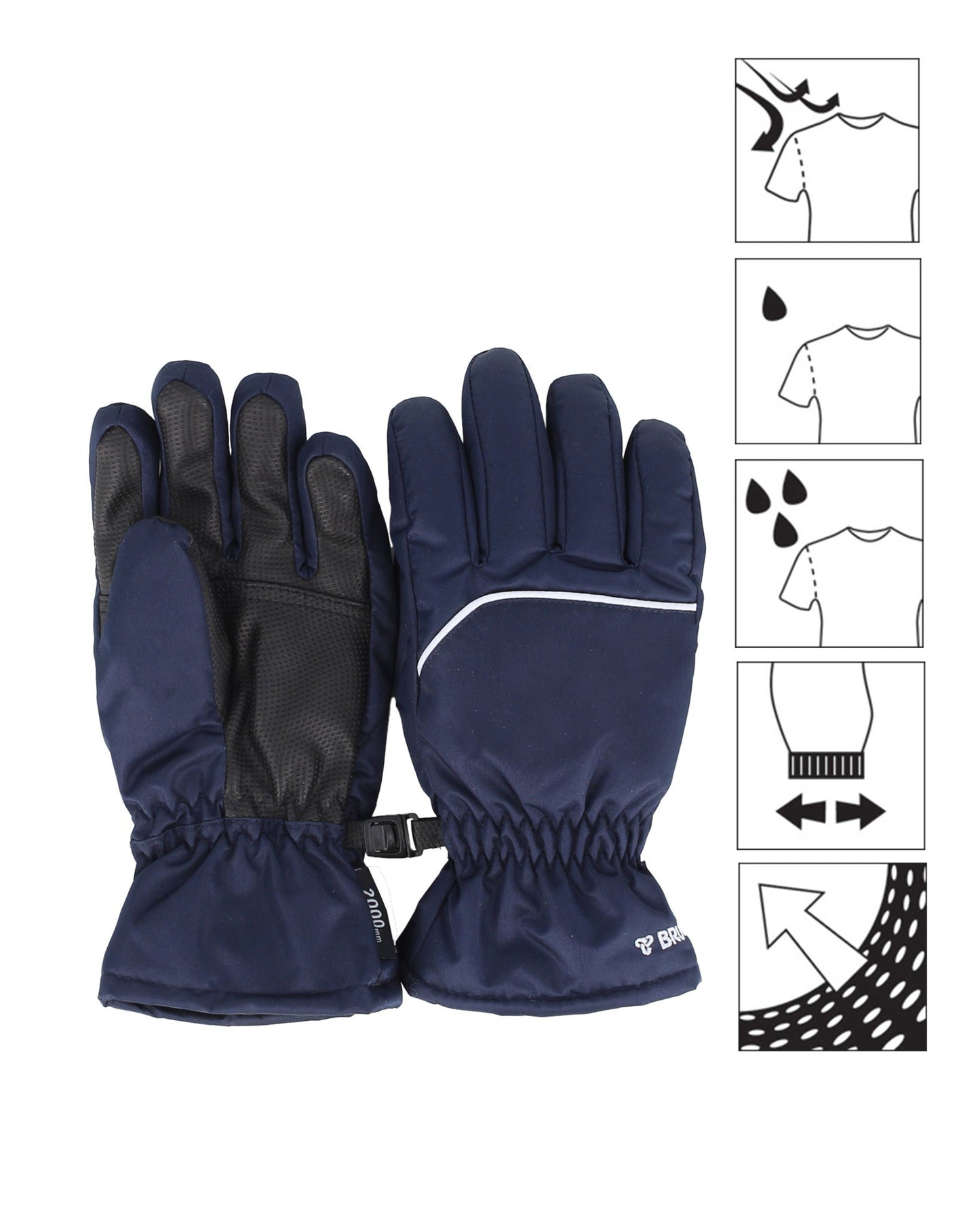 guanti neve junior blu brugi