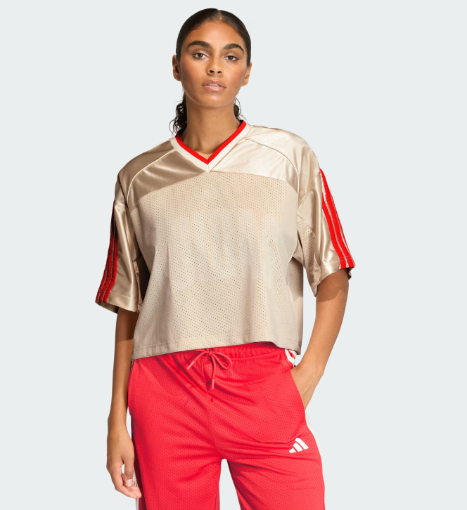 adidas stadium mesh t-shirt beige donna