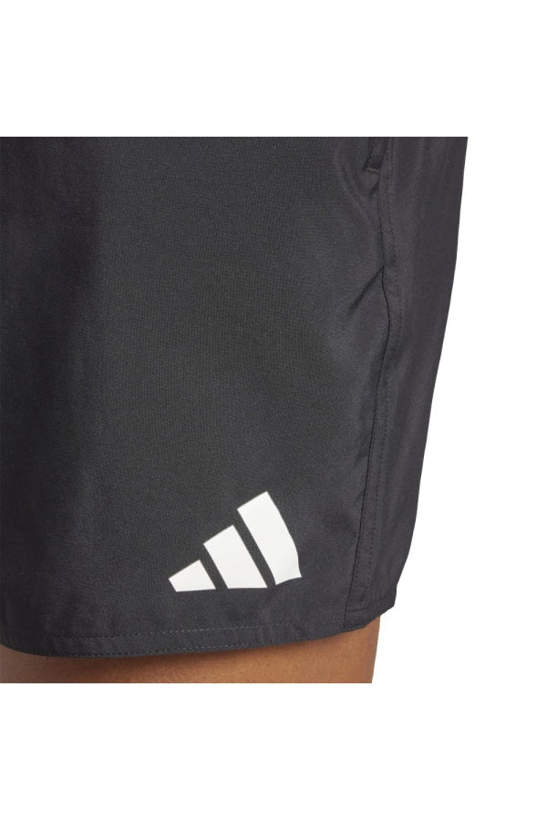 adidas short nuoto nero logo bianco uomo