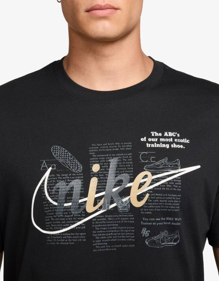 nike sportswear t-shirt nero-logato uomo