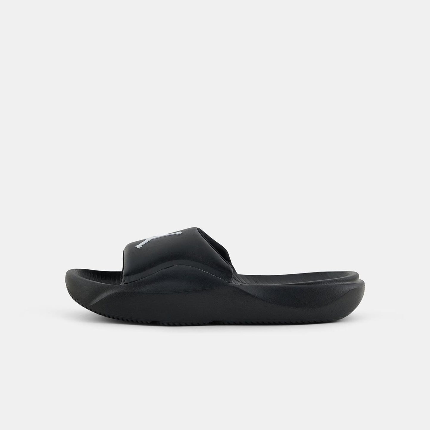 jordan-ciabatta nero logo bianco