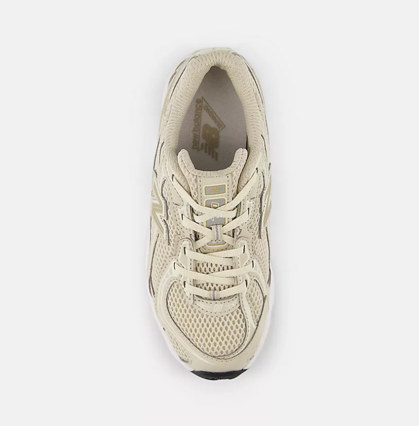 new balance 740 bungee lace beige-bianco bambino