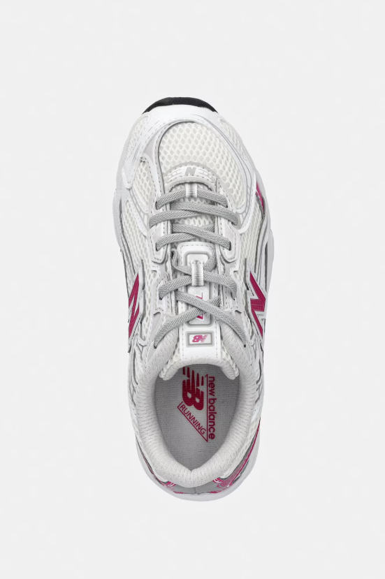 new balance 740 bungee lace rosa-bianco bambina