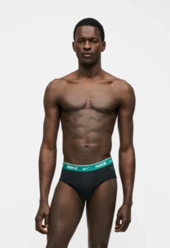 nike slip essential cotton stretch brief 3pk black-malachite/turf orng/ tattoo wb