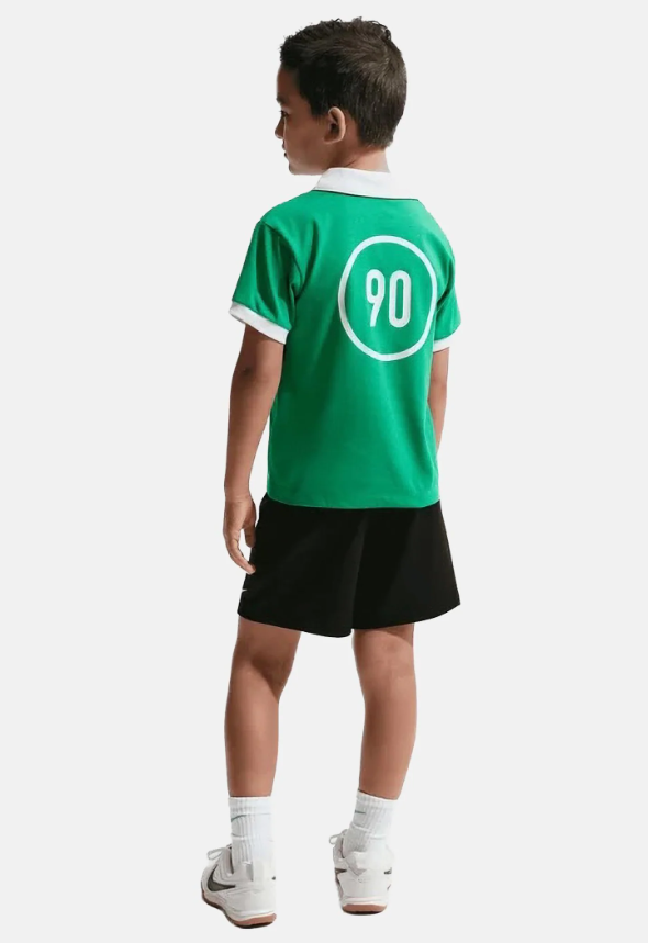 nike short set goal mode green/black bambino
