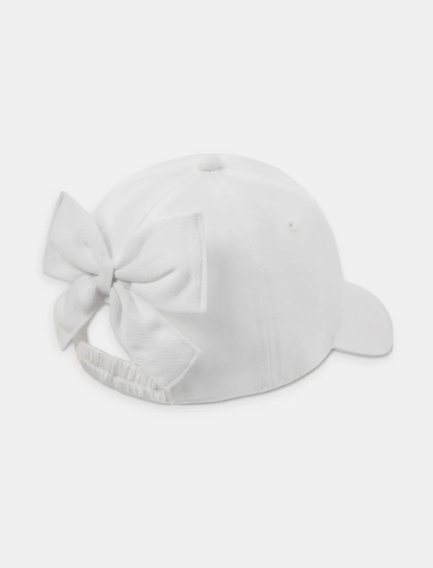 nike cappellino bianco logo rosa bambina