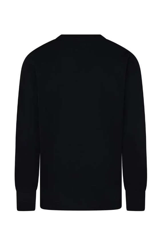 jordan t-shirt manica lunga nera bambino