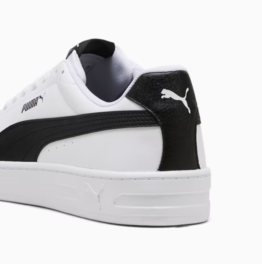 puma court classic white-black uomo