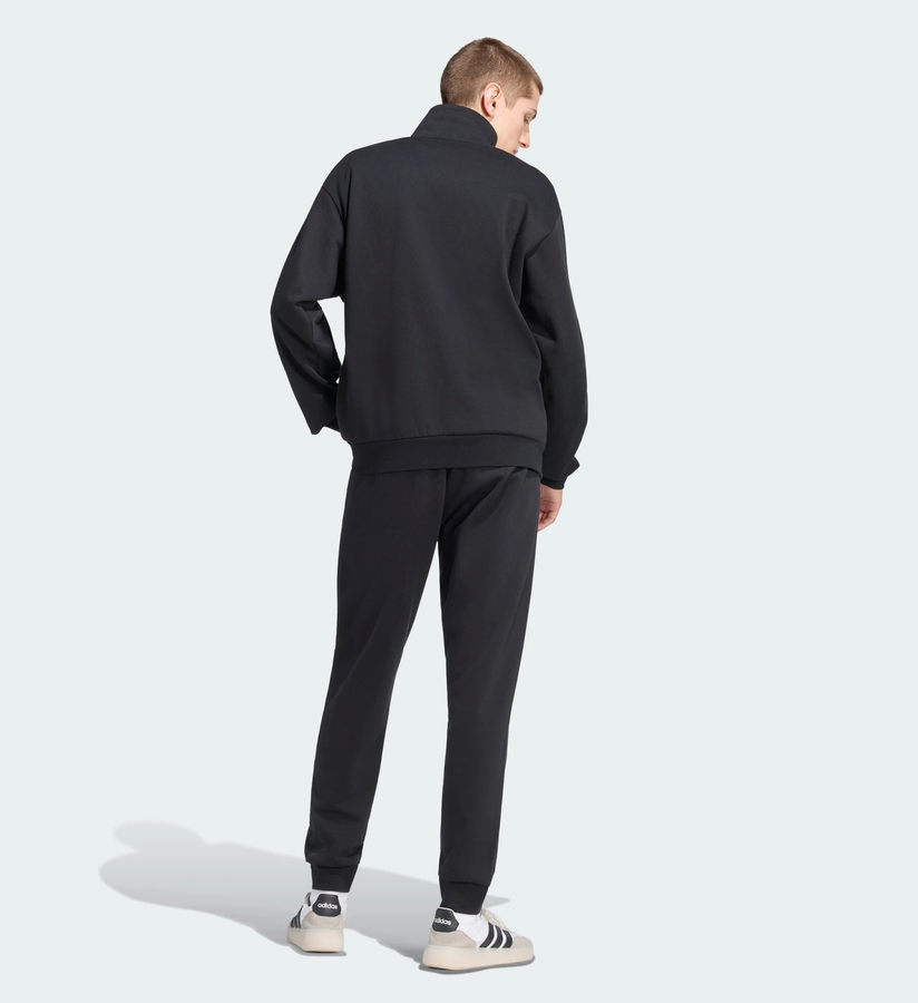 adidas tuta completa nero 3 stris bianco uomo